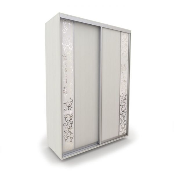 Шкаф-купе «Акцент-Вера», 1000 ? 600 ? 2310 мм, зеркало «спирали М», цвет выбеленное дерево