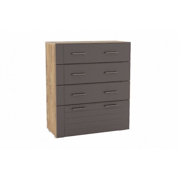 Комод Livorno НМ 040.46 Х, 802х380х940, 10 26 Софт Графит, Дуб Бунратти