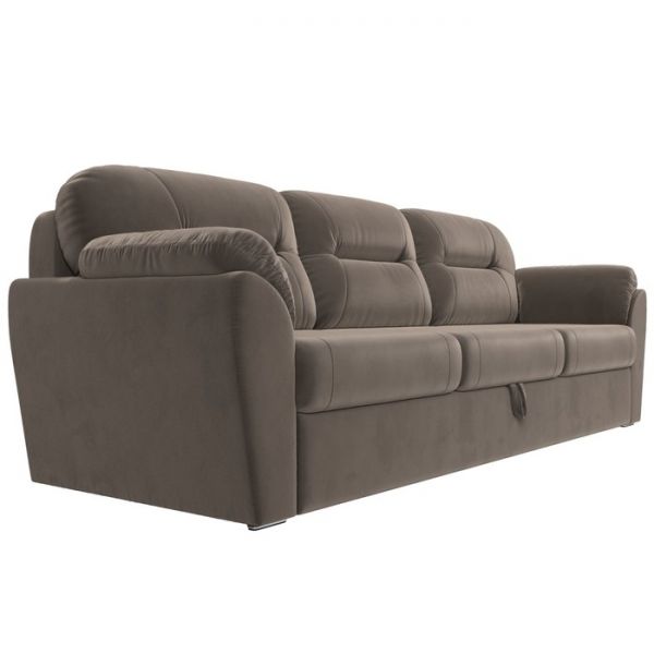 Диван прямой «Бостон», механизм дельфин, велюр, цвет бежевый