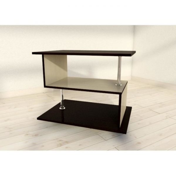 Стол журнальный СЖ-7 590х700х500 Дуб выбеленный/Венге