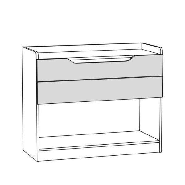 Комод Гудвин 13.104, 1014х447х832, Бензин/Гикори Рокфорд/Мята