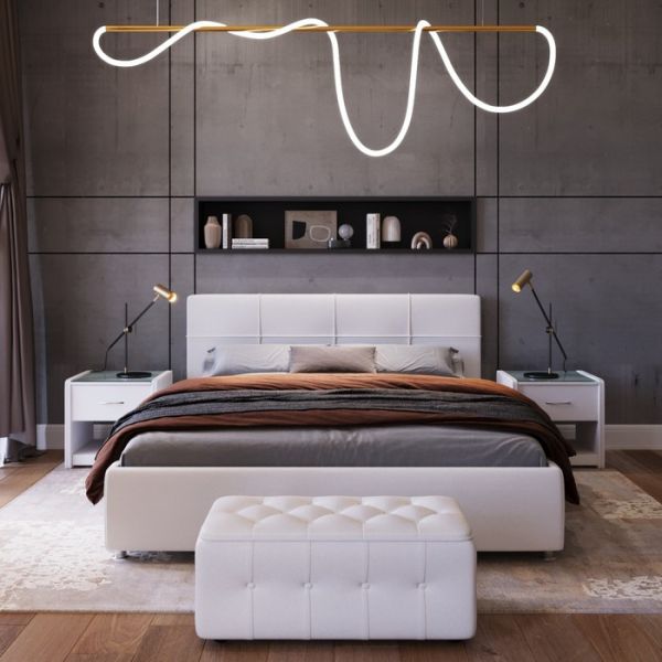 Кровать «Птичье гнездо New» без ПМ, 1400 ? 2000 мм, ортопедическое основание, цвет белый