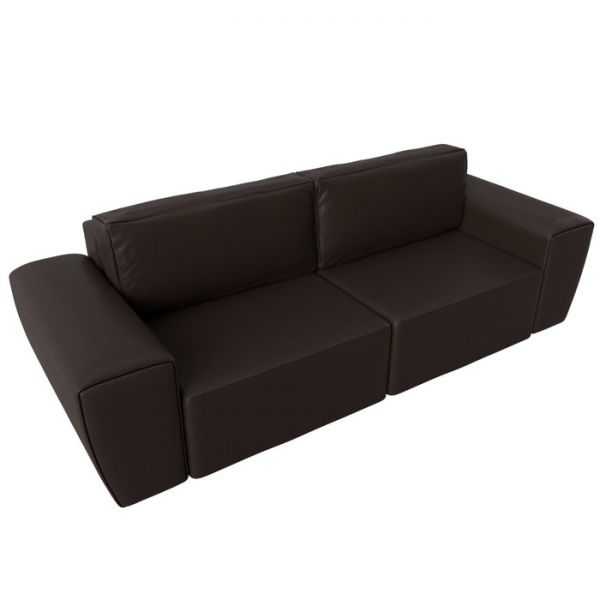 Прямой диван «Беккер», механизм еврокнижка, экокожа, цвет бежевый