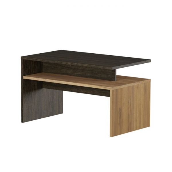 Стол журнальный Лайт, 700х400х417, Венге/Дуб крафт золотой