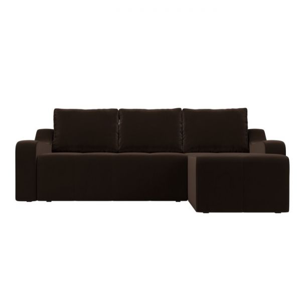 Угловой диван «Элида», правый угол, микровельвет, цвет бежевый