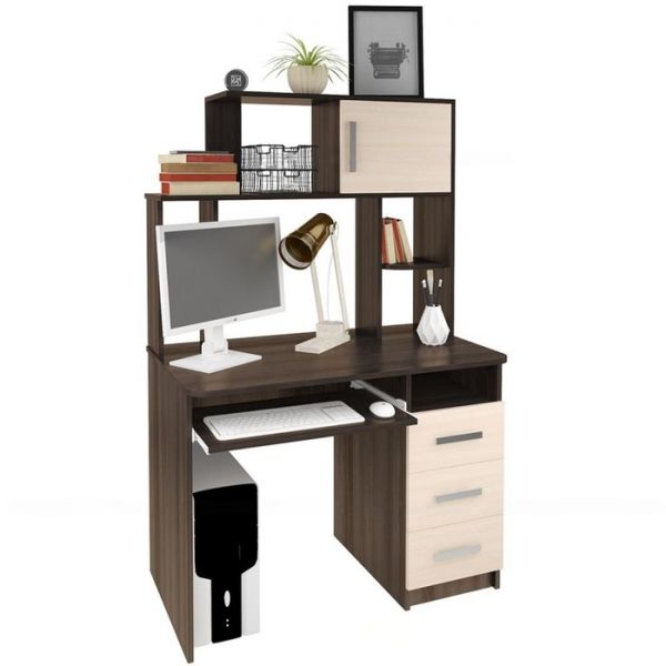 Стол компьютерный Интел-12 1000x600x1555 Бодега тёмный/Бодега светлый