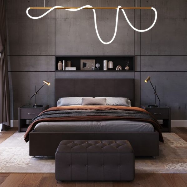 Кровать «Атриум New» без ПМ, 1400 ? 2000 мм, ортопедическое основание, цвет шоколад