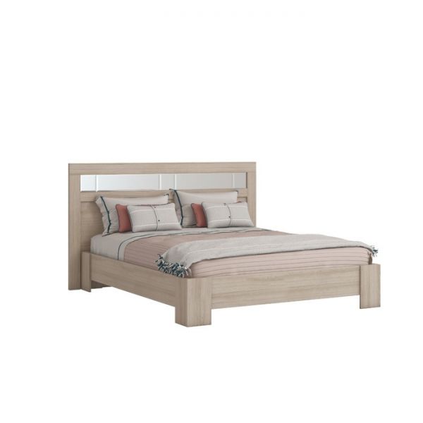 Кровать «Роксана», 1600 ? 2000 мм, зеркало, цвет ясень шимо светлый