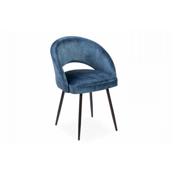 Стул Мирелла Мрамор 14 синий велюр/ Грейс металл  Коричневый