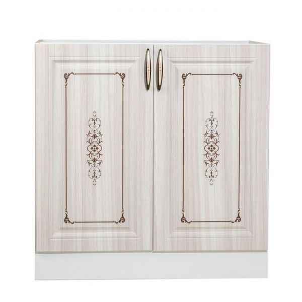 Шкаф напольный Велес двухдверный 800х446х820 белый/сандал белый
