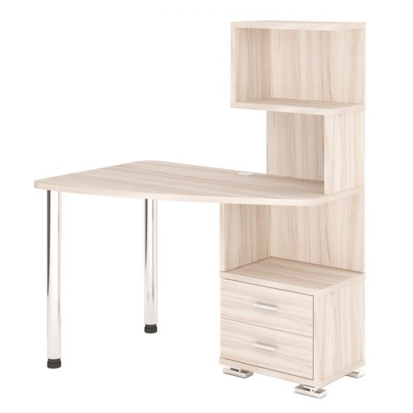 Стол СКМ-60, угол левый, 1200 ? 780 ? 1450 мм, цвет белый жемчуг