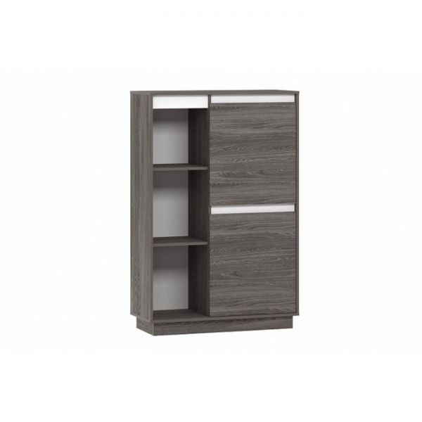 Шкаф Virginia Правый, 11.85, 942х400х1434, Белый Скандинавский/Ясень Анкор темный