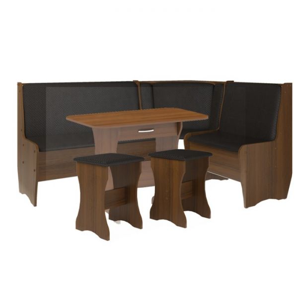 Кухонный уголок Трапэзи ЭНА 1644х1244х830 PUNTO-бронзовая /Орех Экко