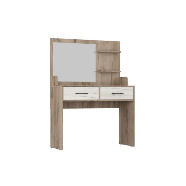 Туалетный стол Соната 1000х420х1380  Дуб крафт серый/Дуб крафт белый
