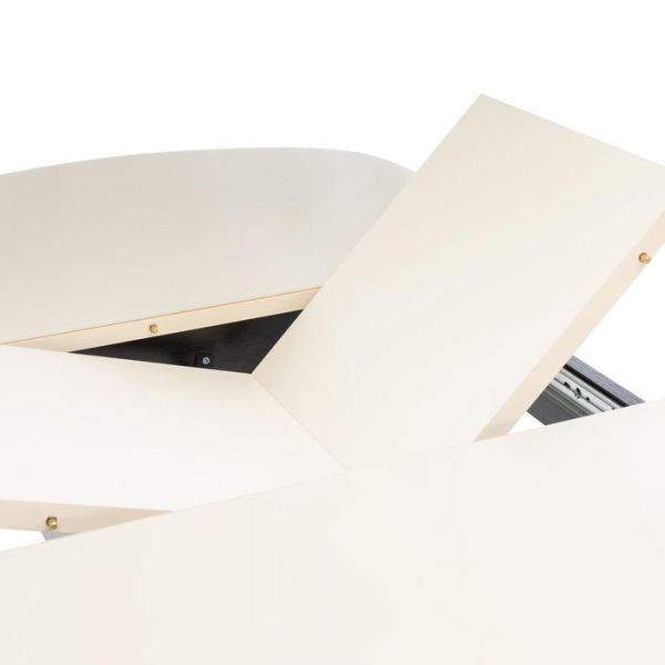 Стол раздвижной Leset Акра 1Р, венге, стекло кремовое 1100/1400х700х740