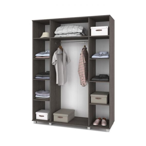 Шкаф Ева Е40 520х1600х2100 четырёхстворчатый  Анкор темный/светлый