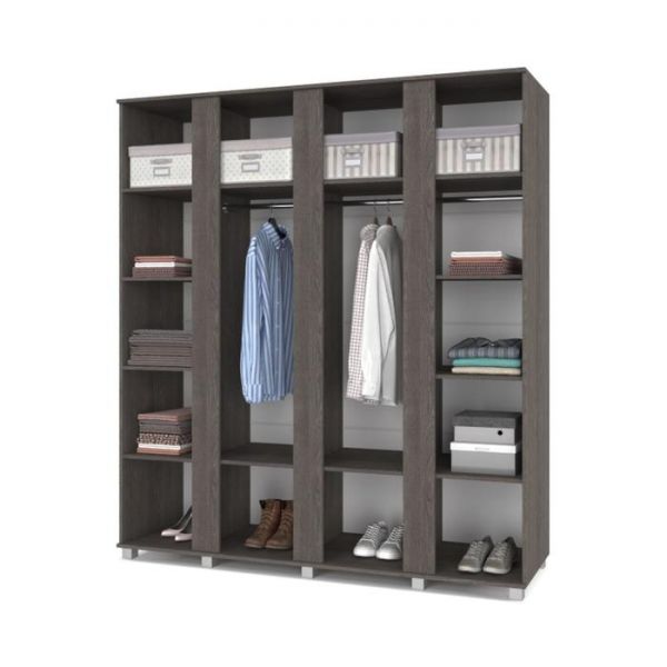 Шкаф Пандора-П41 520х1900х2100 4-х створчатый Анкор темный/светлый