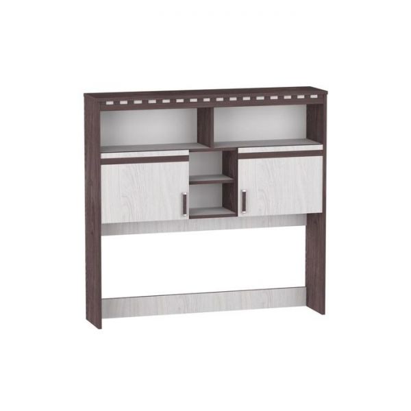 Полка настольная «Ольга 13», 1140 ? 250 ? 1095 мм, цвет ясень анкор тёмный / анкор светлый