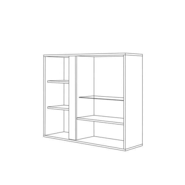 Шкаф навесной Арчи 10.60, 964х301х820, Дуб золотой/Камень темный