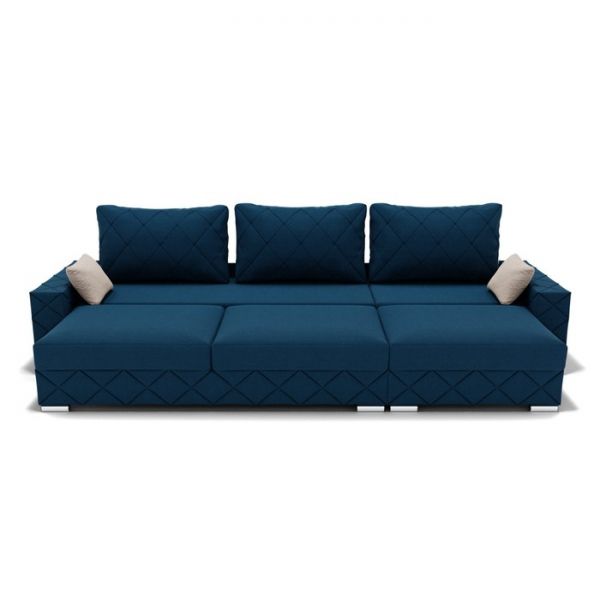 Диван-трансформер с выдвижной оттоманкой «Мартин 1», велюр, цвет альба 044 / альба 071