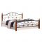 Кровать AT-822 Wood slat base , 140х200 см , красный дуб/черный
