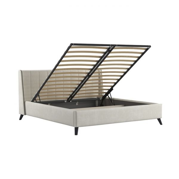 Кровать Мелисса, 1800х2000, ортопедическое осн+ПМ, Светло-бежевый (Тори 56),