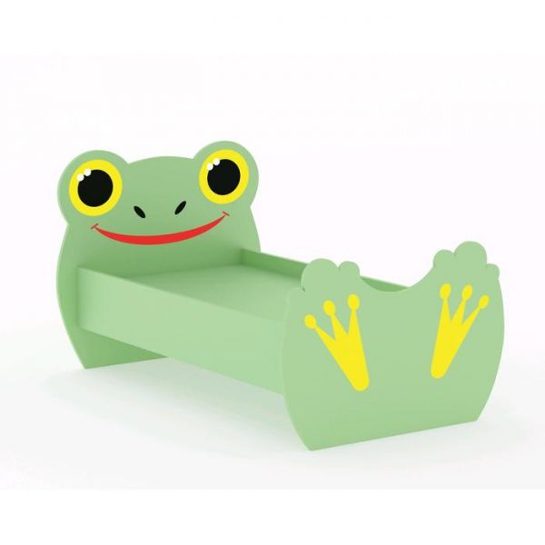 Кровать детская «Лягушонок», 1400 ? 600 мм, МДФ, цвет зелёный