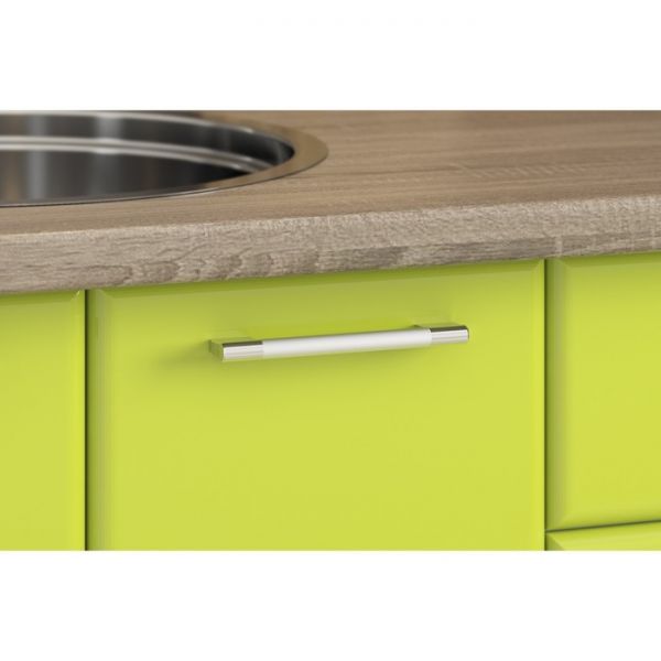 Кухонный гарнитур Яна 1800х600 белый/белый Орхидея/лайм