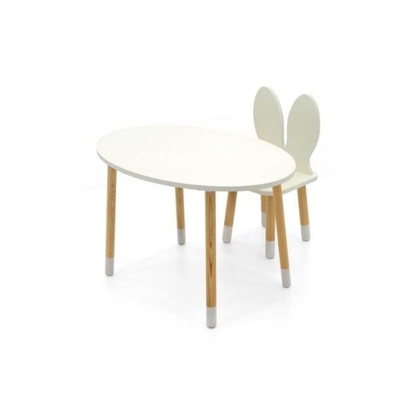 Детский стол Stumpa овал белый