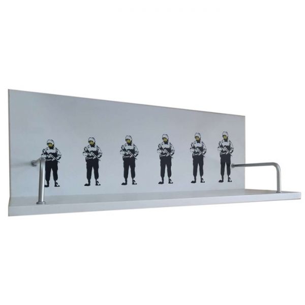 Полка 600 ? 236 ? 236 мм, фотопечать «Рота солдат», цвет белый бриллиант