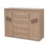 Комод №3 «Ольга 14», 1323 ? 492 ? 1020 мм, ЛДСП / МДФ, цвет дуб сонома