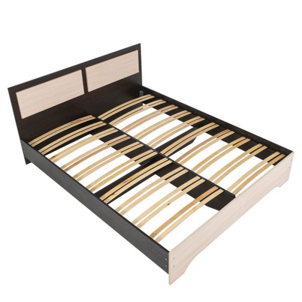 Кровать Милан МК-1,4 1400х2000 Венге/Дуб молочный