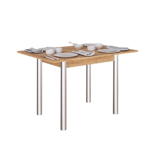 Стол обеденный раскладной СО-06, 800х580(1160)х736, дуб крафт золотой