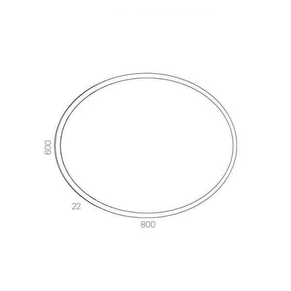 Зеркало Оливия НМ 013.17-01 Х, 800х22х600, Дуб Сонома