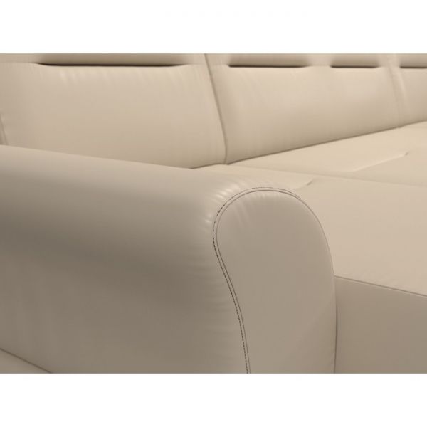 П-образный диван «Клайд», механизм дельфин, экокожа, цвет бежевый