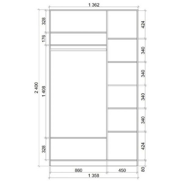 Шкаф-купе «Хит», венге