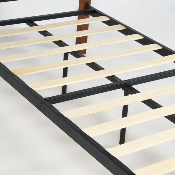 Кровать РУМБА  Wood slat base , 90х200 см , красный дуб/черный