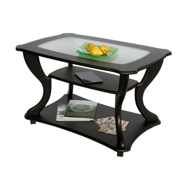 Стол журнальный «Маэстро», со стеклом сжс-02, 900 ? 600 ? 560 мм, цвет дуб белёный