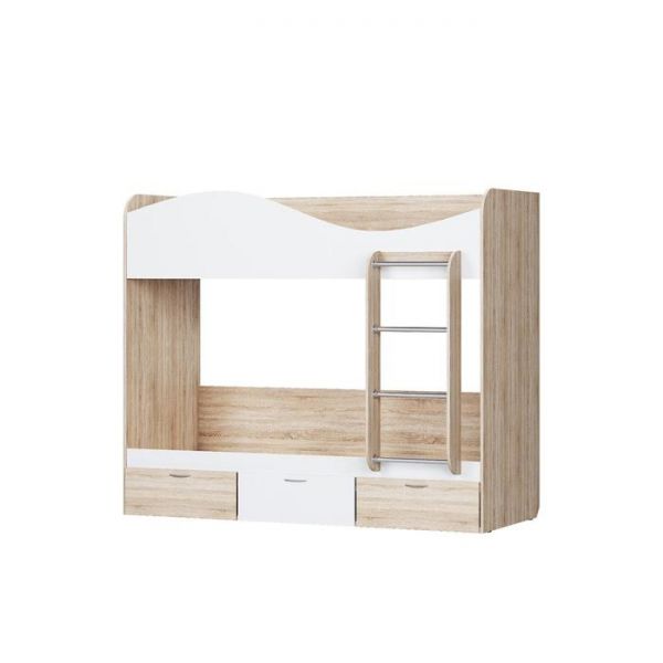 Кровать детская двухъярусная Кр-5 1700*2030*980 Белый/корпус Дуб Сонома