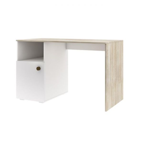 Стол Лео 1250х600х750 Дуб Сонома светлый/Белая Аляска