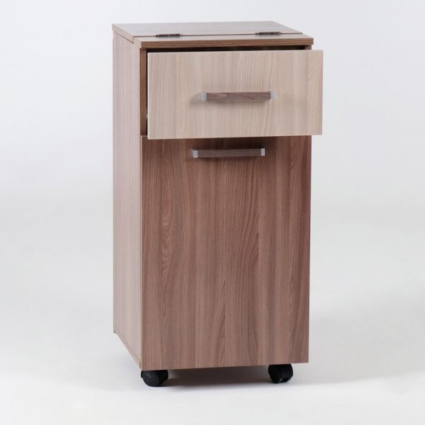 Комод с гладильной доской К1, 410 ? 421 ? 840, ясень шимо тёмный / ясень шимо светлый