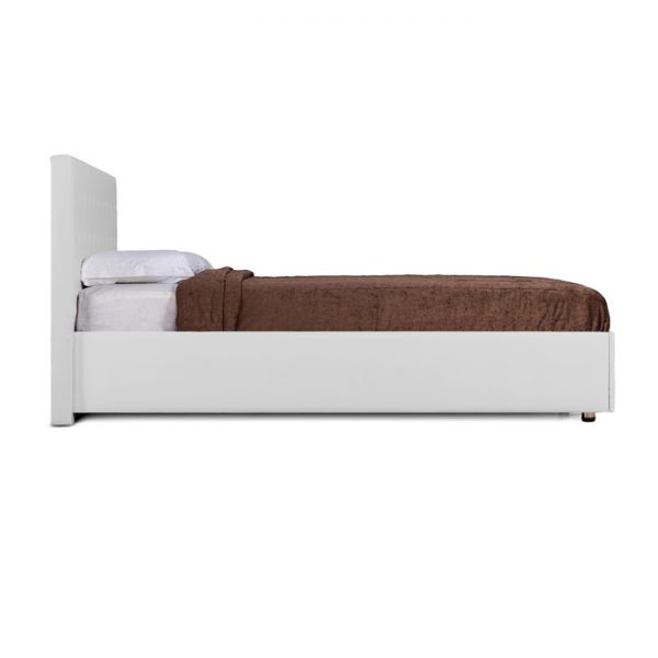 Кровать «Космопорт» без ПМ, 1400 ? 2000, встроенное основание, цвет взбитые сливки