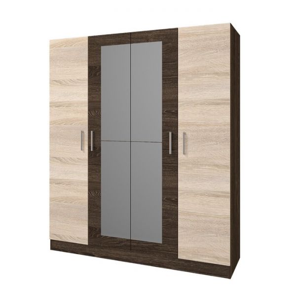 Шкаф 4х ств Леси, 1600х1900х466, Кантер/Кантер/Сонома