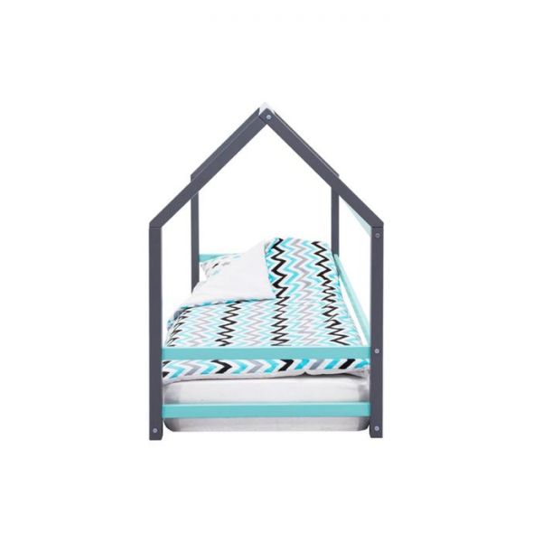 Детская кровать-домик Монтессори Бельмарко Svogen графит-мятный