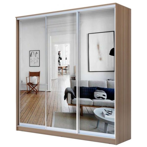 Шкаф-купе Хит-23-20-555, 2300х2000х620 Ясень шимо темный