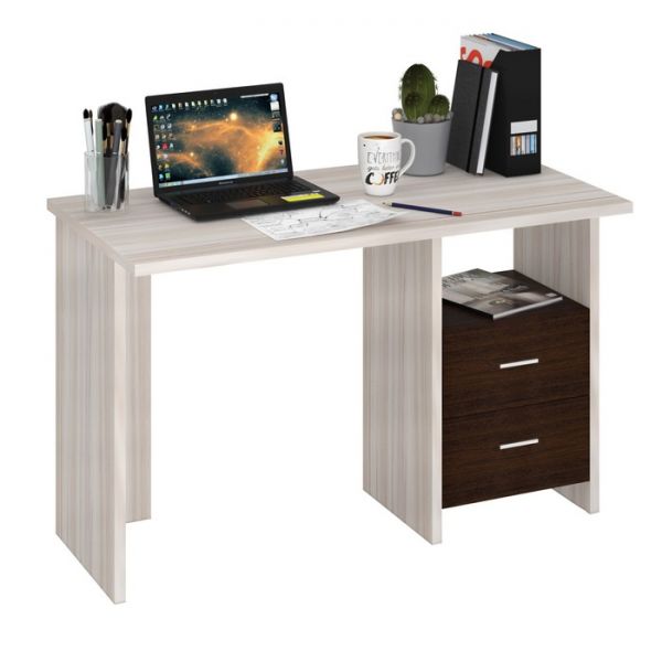 Стол, 1200 ? 600 ? 770 мм, цвет карамель/венге