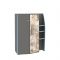 Шкаф Индиго 10.20, 1000х509х1300, Темно-серый/Граффити
