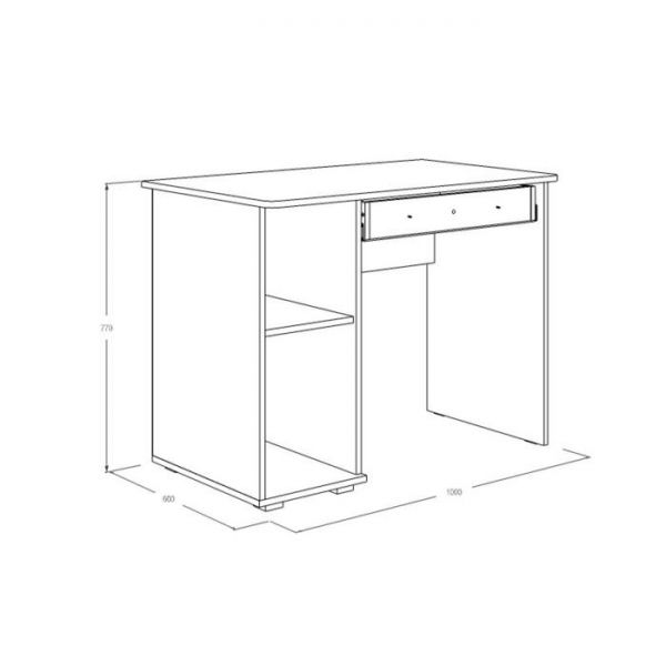 Стол письменный 2 «Омега 16», 1000 ? 700 ? 770 мм, цвет ясень анкор светлый / анкор тёмный