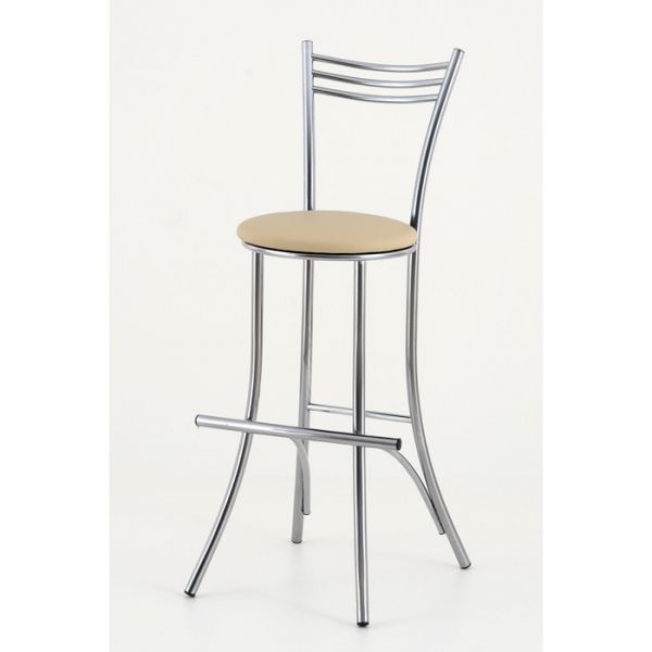 Стул барный «Увертюра», хром, цвет рубин