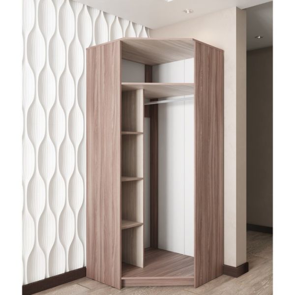 Шкаф угловой ШУ 2100х900х900 Ясень Шимо Светлый/Ясень Шимо Темный